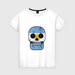 Женская футболка Argentina Skull