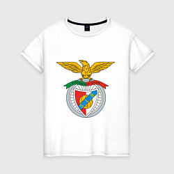 Футболка хлопковая женская Benfica FC, цвет: белый
