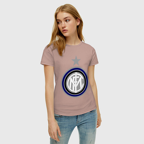 Женская футболка Inter FC / Пыльно-розовый – фото 3