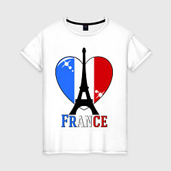 Женская футболка France Love