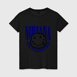 Футболка хлопковая женская Nevermind Nirvana, цвет: черный