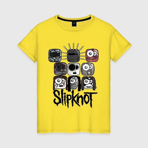 Женская футболка Slipknot Masks / Желтый – фото 1