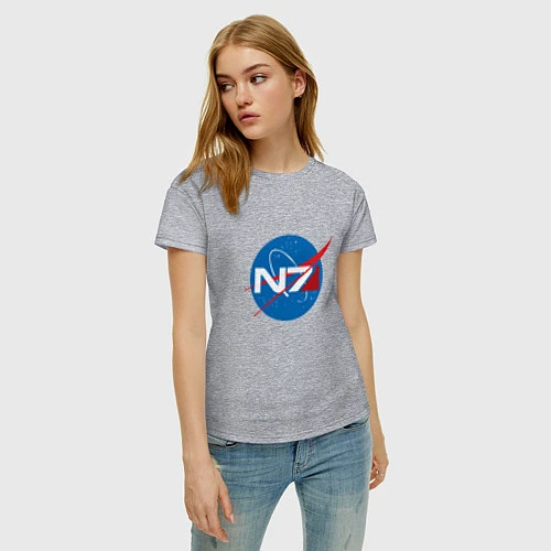 Женская футболка NASA N7 / Меланж – фото 3