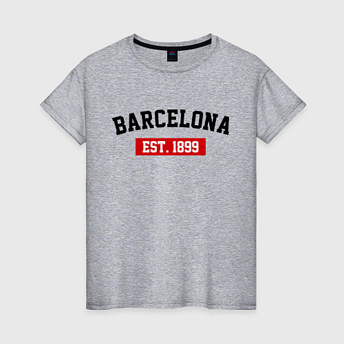 Женская футболка FC Barcelona Est. 1899 / Меланж – фото 1