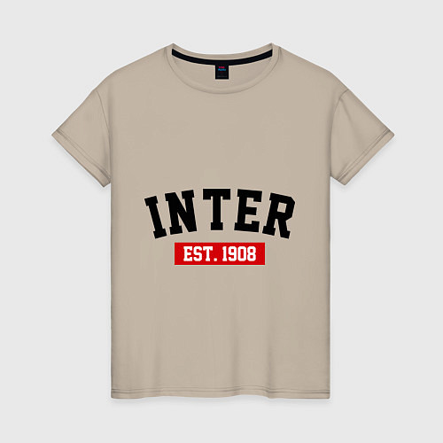 Женская футболка FC Inter Est. 1908 / Миндальный – фото 1