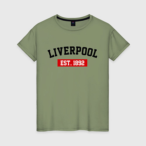 Женская футболка FC Liverpool Est. 1892 / Авокадо – фото 1