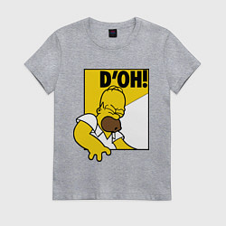 Футболка хлопковая женская Homer D'OH!, цвет: меланж