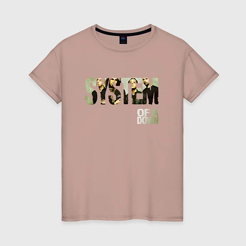 Женская футболка System of a Down / Пыльно-розовый – фото 1