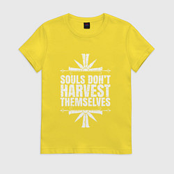 Футболка хлопковая женская Harvest Themselves, цвет: желтый
