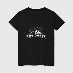 Футболка хлопковая женская Hope Count: Mountain, цвет: черный