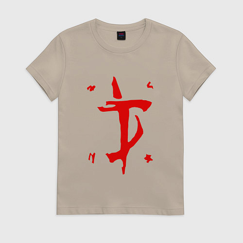 Женская футболка MARK OF THE DOOM SLAYER / Миндальный – фото 1