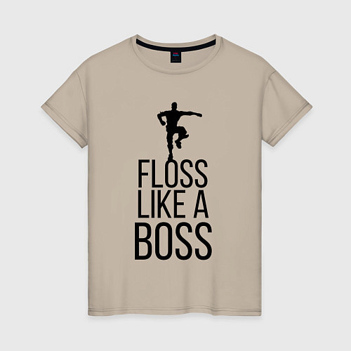 Женская футболка Floss like a boss / Миндальный – фото 1
