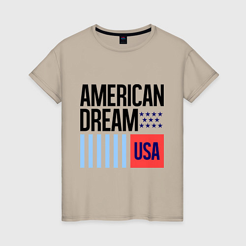 Женская футболка American Dream / Миндальный – фото 1