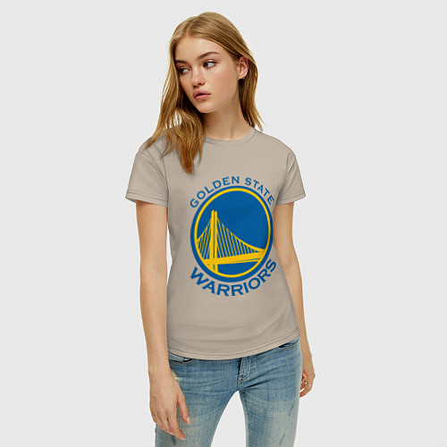 Женская футболка Golden state Warriors / Миндальный – фото 3