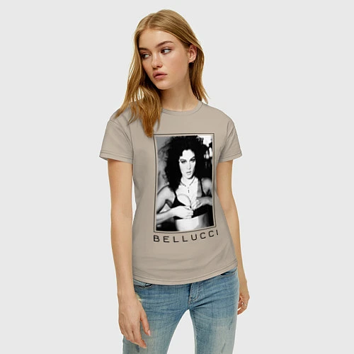 Женская футболка Monica Bellucci: Black / Миндальный – фото 3
