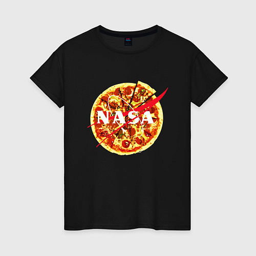 Женская футболка NASA: Pizza / Черный – фото 1