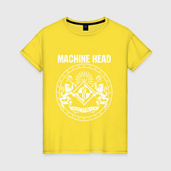 Футболка хлопковая женская Machine Head MCMXCII, цвет: желтый