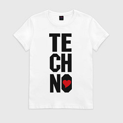 Футболка хлопковая женская Techno, цвет: белый