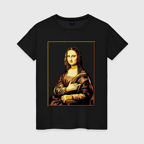 Женская футболка Fuck from Mona Lisa / Черный – фото 1