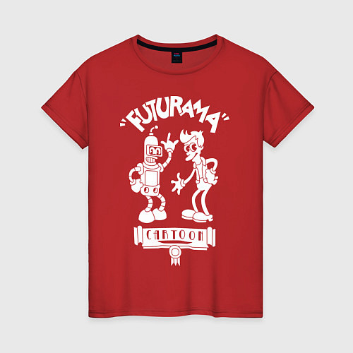 Женская футболка Futurama Cartoon / Красный – фото 1