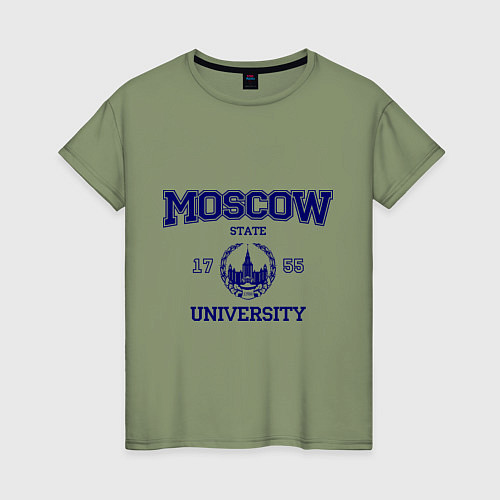 Женская футболка MGU Moscow University / Авокадо – фото 1