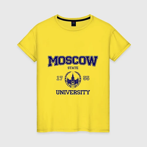 Женская футболка MGU Moscow University / Желтый – фото 1