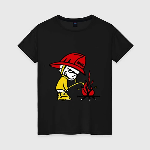 Женская футболка Ручной пожарник / Черный – фото 1