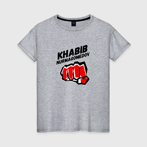 Женская футболка Khabib Fighter / Меланж – фото 1