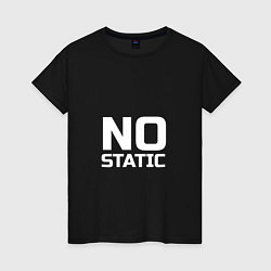 Футболка хлопковая женская No Static, цвет: черный