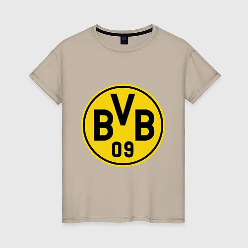 Женская футболка BVB 09 / Миндальный – фото 1