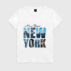 Футболка хлопковая женская White New York, цвет: белый