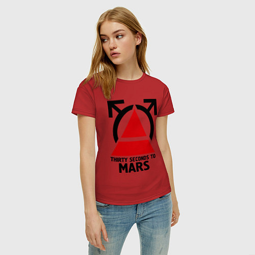 Женская футболка Thirty Seconds To Mars / Красный – фото 3