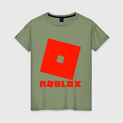 Футболка хлопковая женская Roblox Logo, цвет: авокадо
