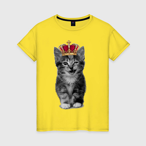 Женская футболка Meow kitten / Желтый – фото 1