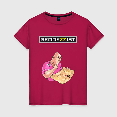 Женская футболка GEODEZZIST / Маджента – фото 1
