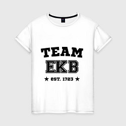 Футболка хлопковая женская Team EKB est. 1723, цвет: белый