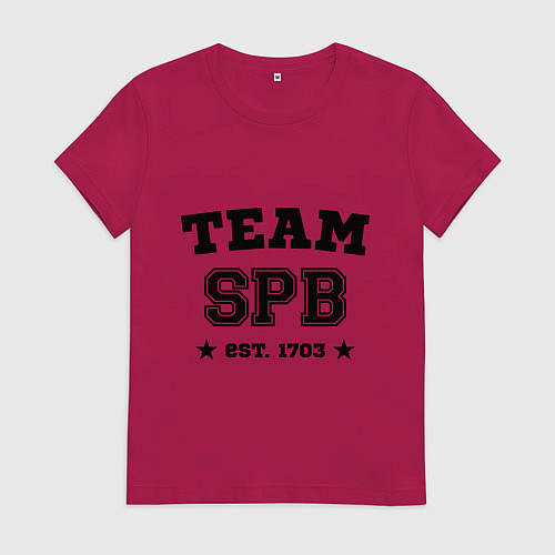 Женская футболка Team SPB est. 1703 / Маджента – фото 1