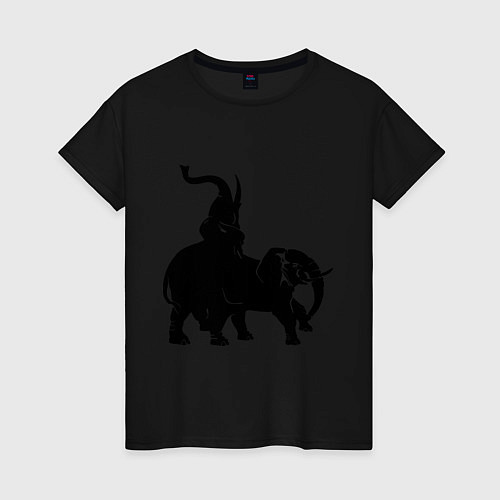 Женская футболка Рев слонов / Черный – фото 1
