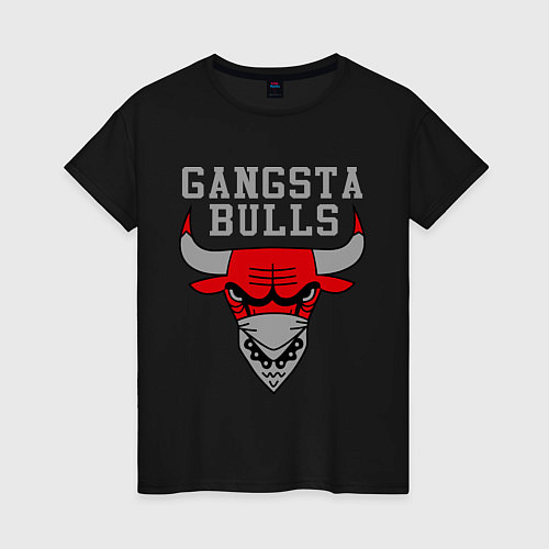 Женская футболка Gangsta Bulls / Черный – фото 1