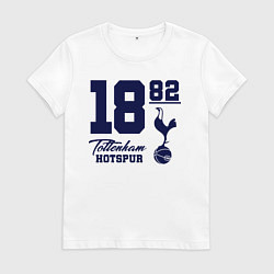 Футболка хлопковая женская FC Tottenham 1882, цвет: белый