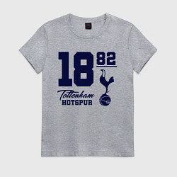 Футболка хлопковая женская FC Tottenham 1882, цвет: меланж