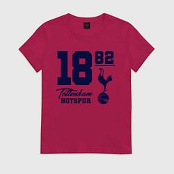 Футболка хлопковая женская FC Tottenham 1882, цвет: маджента