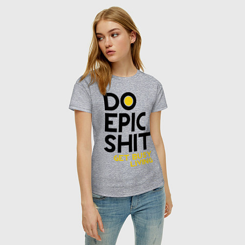 Женская футболка Do Epic Shit / Меланж – фото 3