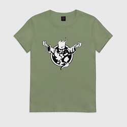 Футболка хлопковая женская Thunderdome logo, цвет: авокадо