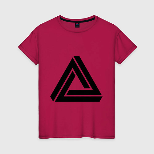Женская футболка Triangle Visual Illusion / Маджента – фото 1