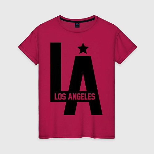 Женская футболка Los Angeles Star / Маджента – фото 1