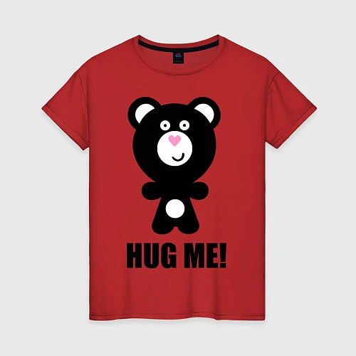 Женская футболка Hug me / Красный – фото 1
