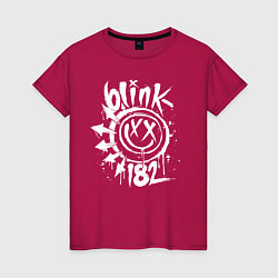 Футболка хлопковая женская Blink-182: Smile, цвет: маджента