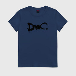 Футболка хлопковая женская DMC, цвет: тёмно-синий