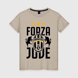 Футболка хлопковая женская Forza Juve, цвет: миндальный